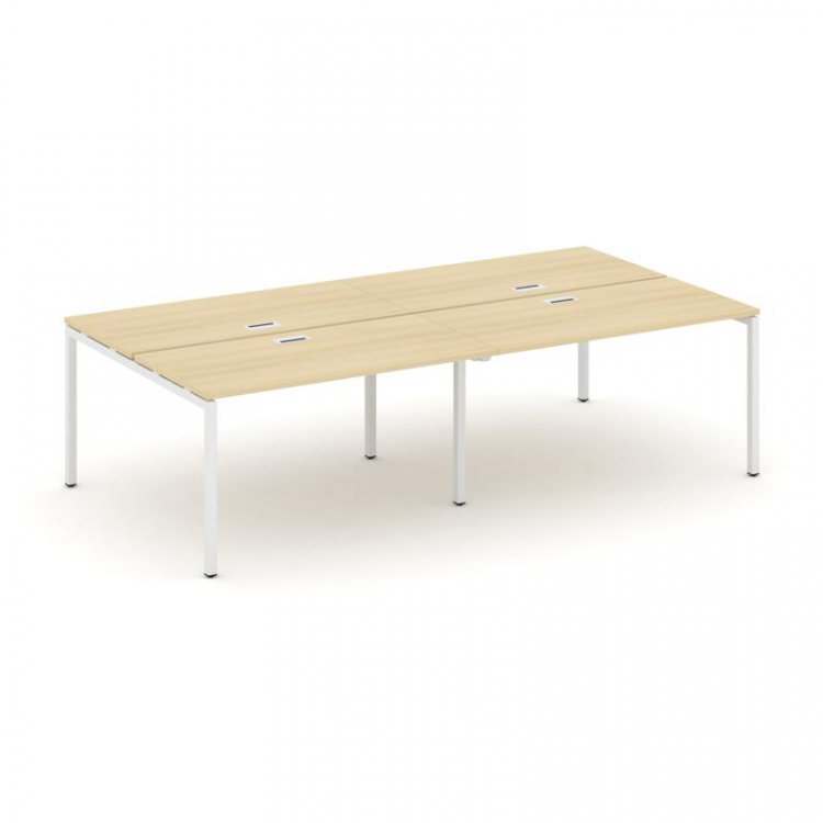 Style Project Рабочая станция 2-х сторон. SN-4P.DRS-032 Акация Лорка/Металл Белый 2360*1232*750