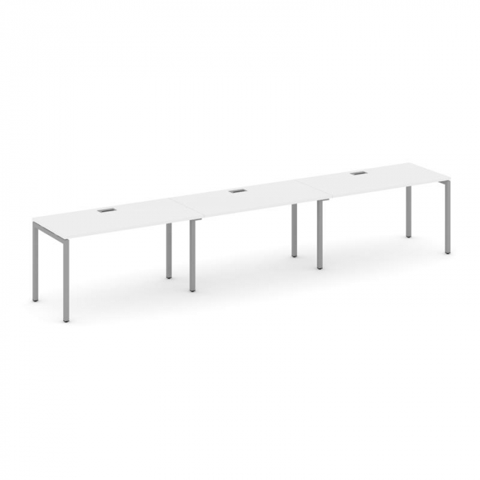 Стайл Проджект Рабочая станция 1 сторон. SN-4P.ORS-044 Белый/Металл Серый 4740*700*750