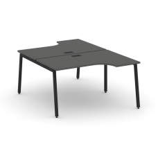 Style Project Рабочая станция эргоном. SN-4A.DRPA-021 Антрацит/Металл Черный 1380*1632/1992*750