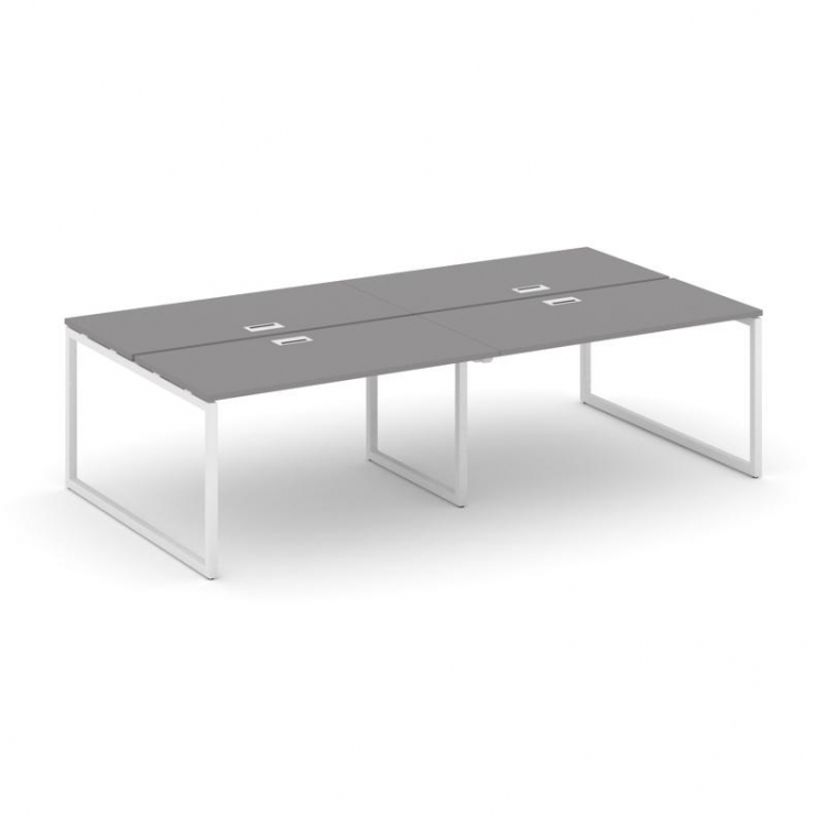 Стайл Проджект Рабочая станция двухсторонняя SN-4O.DRS-032 Серый Пепел/Металл Белый 2360*1232*750