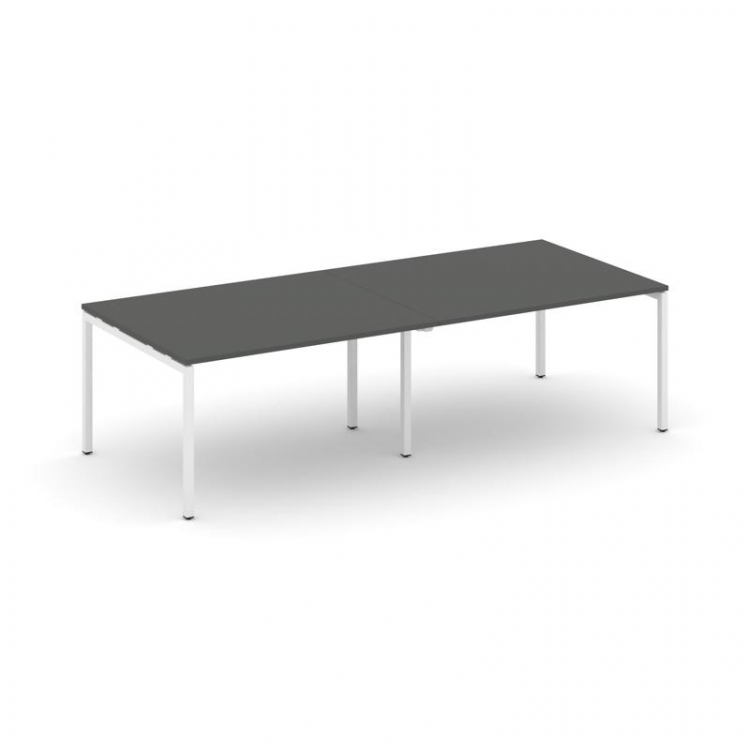 Style Project Стол переговорный SN-4P.SPRG-043.3 Антрацит/Металл Белый 2760*1180*750