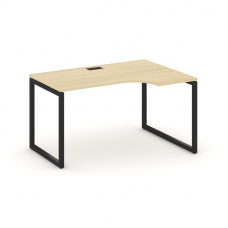 Style Project Стол рабочий эргоном. SN-4O.SPA-002(R) Акация Лорка/Металл Черный 1580*600/980*750