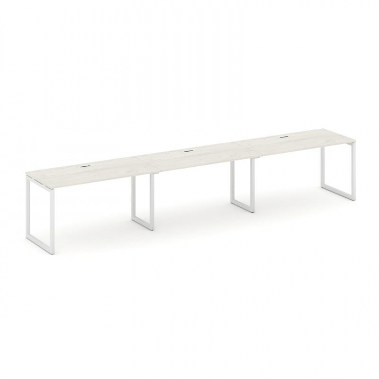 Style Project Рабочая станция 1 сторон. SN-4O.ORS-053 Дуб Наварра/Металл Белый 4140*800*750