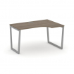 Style Project Стол рабочий эргоном. SN-4T2.SPA-021(R) Вяз Благородный/Металл Серый/Заглушка Пластик