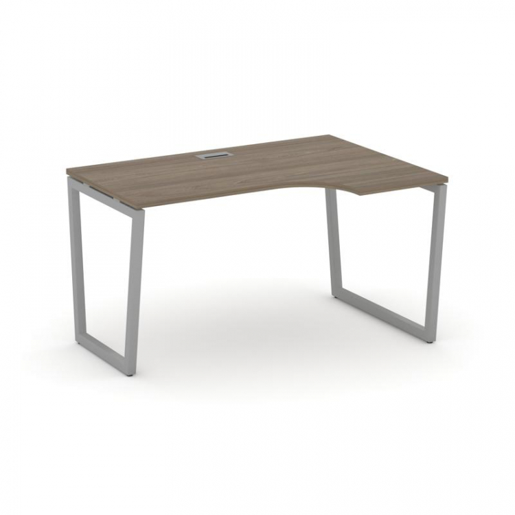 Style Project Стол рабочий эргоном. SN-4T2.SPA-021(R) Вяз Благородный/Металл Серый/Заглушка Пластик