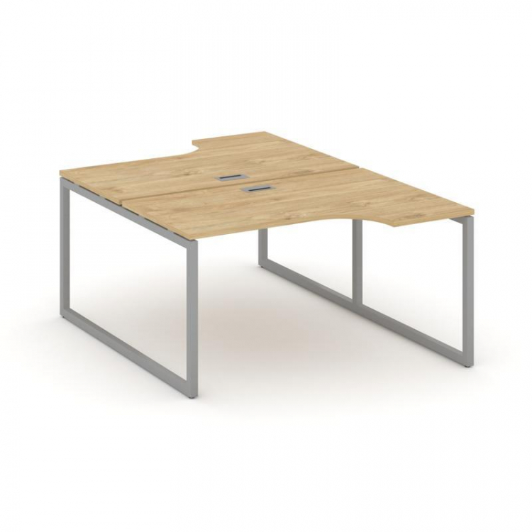 Style Project Рабочая станция эргоном. SN-4O.DRPA-002 Тиквуд Светлый/Металл Серый 1580*1232/1992*750