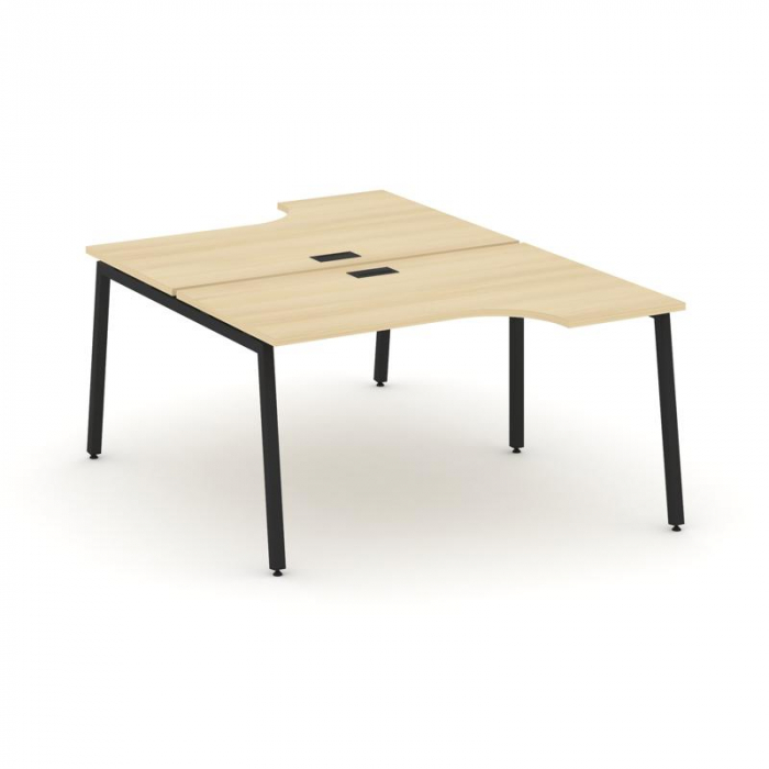 Style Project Рабочая станция эргоном. SN-4A.DRPA-011 Акация Лорка/Металл Черный 1380*1432/1992*750