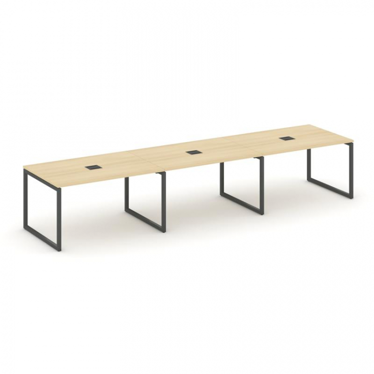 Style Project Стол переговорный SN-4O.SPRG-021 Акация Лорка/Металл Антрацит 2940*980*750