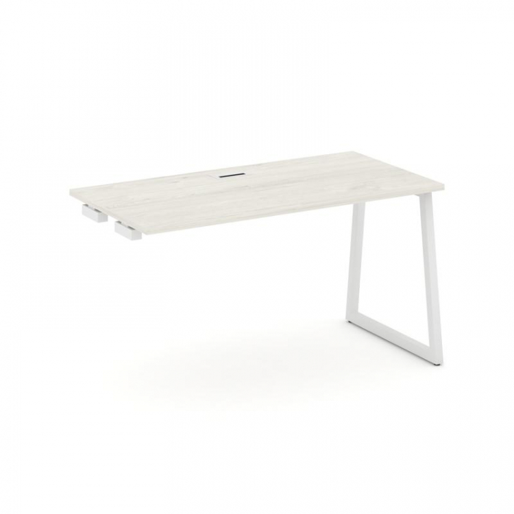 Style Project Стол-приставка к опор. элем. SN-4T1.OPRS-023 Дуб Наварра/Металл Белый/Заглушка Пластик