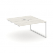Style Project Стол-приставка к опор. элем. SN-4O.DPRS-013 Дуб Наварра/Металл Белый 1380*1432*750