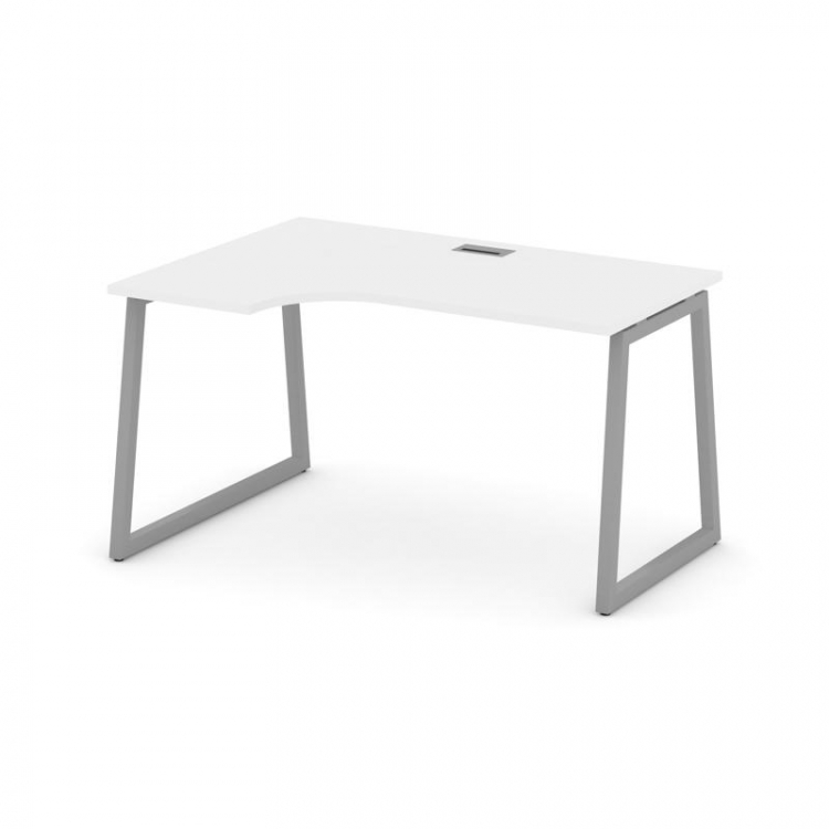 Style Project Стол рабочий эргоном. SN-4T1.SPA-021(L) Белый/Металл Серый/Заглушка Пластик Серебро 13
