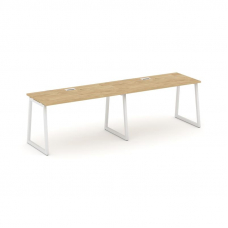 Style Project Рабочая станция 1 сторон. SN-4T1.ORS-013 Тиквуд Светлый/Металл Белый/Заглушка Пластик