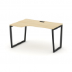 Style Project Стол рабочий эргоном. SN-4T2.SPA-022(L) Акация Лорка/Металл Черный/Заглушка Пластик Че