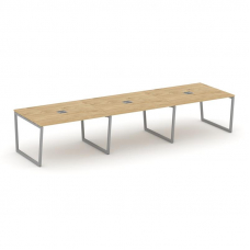 Style Project Стол переговорный SN-4T2.SPRG-054 Тиквуд Светлый/Металл Серый/Заглушка Металл Серый 47