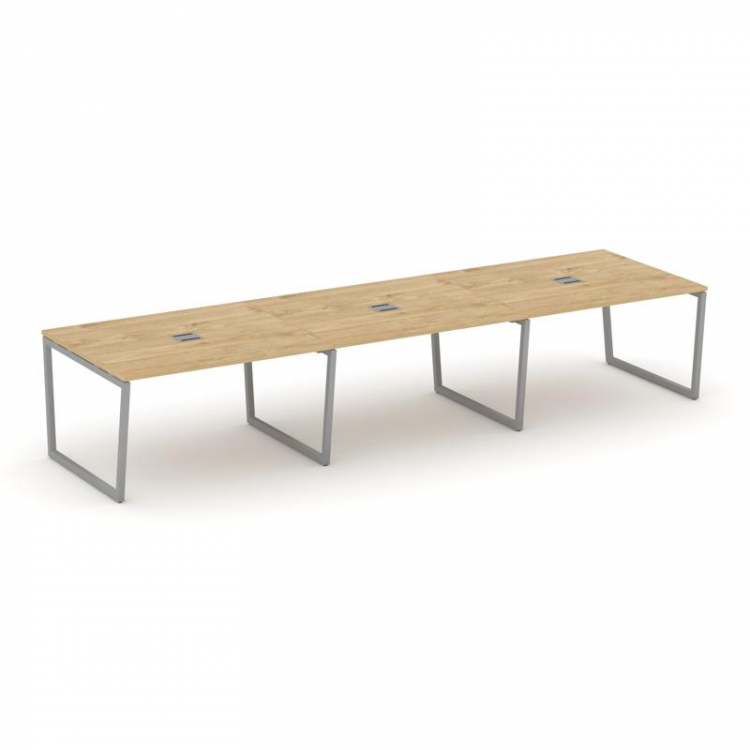 Style Project Стол переговорный SN-4T2.SPRG-054 Тиквуд Светлый/Металл Серый/Заглушка Металл Серый 47