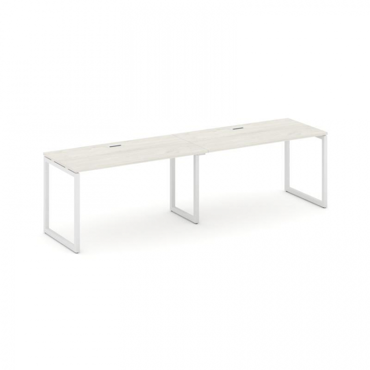 Style Project Рабочая станция 1 сторон. SN-4O.ORS-003 Дуб Наварра/Металл Белый 2760*600*750