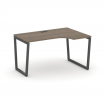 Style Project Стол рабочий эргоном. SN-4T2.SPA-001(R) Вяз Благородный/Металл Антрацит/Черный Пластик