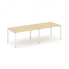 Style Project Стол переговорный SN-4P.SPRG-014.3 Акация Лорка/Металл Белый 3160*980*750