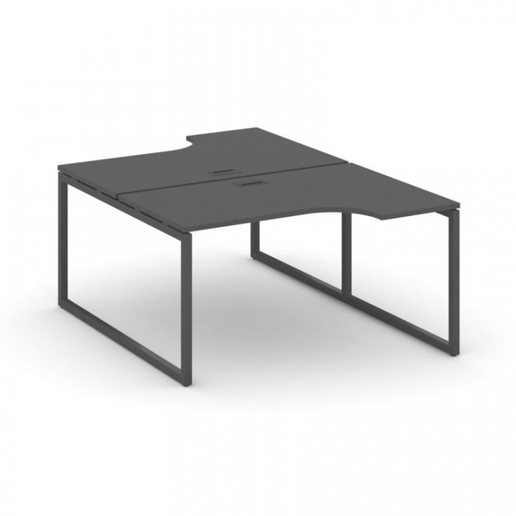 Style Project Рабочая станция эргоном. SN-4O.DRPA-022 Антрацит/Металл Антрацит 1580*1632/1992*750
