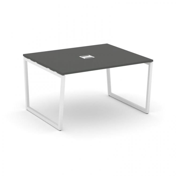 Style Project Стол переговорный SN-4T2.SPRG-033 Антрацит/Металл Белый/Заглушка Металл Белый 1380*118