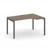 Style Project Стол рабочий эргоном. SN-4P.SPA-001(R) Вяз Благородный/Металл Антрацит 1380*600/980*75