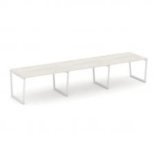 Style Project Стол переговорный SN-4T2.SPRG-024.3 Дуб Наварра/Металл Белый 4740*980*750