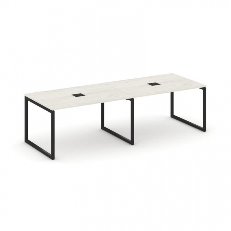 Style Project Стол переговорный SN-4O.SPRG-013 Дуб Наварра/Металл Черный 2760*980*750
