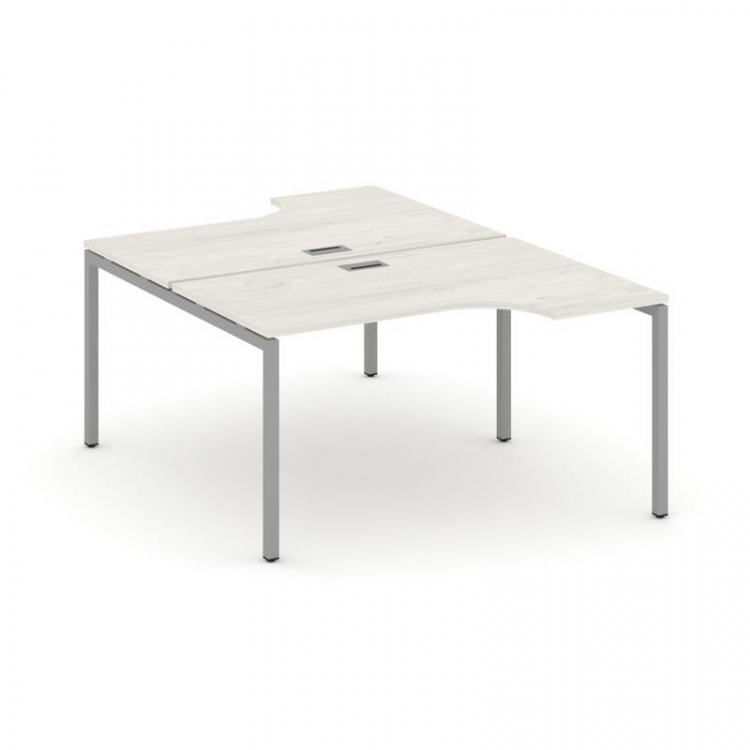Style Project Рабочая станция эргоном. SN-4P.DRPA-022 Дуб Наварра/Металл Серый 1580*1632/1992*750