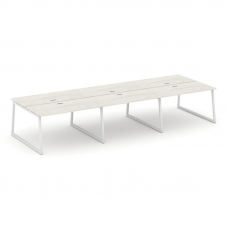 Style Project Рабочая станция 2-х сторон. SN-4T1.DRS-082 Дуб Наварра/Металл Белый/Заглушка Пластик Б