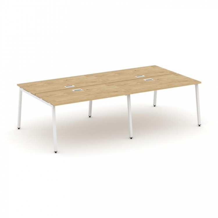 Style Project Рабочая станция 2-х сторон. SN-4A.DRS-033 Тиквуд Светлый/Металл Белый 2760*1232*750