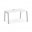Style Project Стол рабочий эргоном. SN-4A.SPA-002(R) Белый/Металл Серый 1580*600/980*750