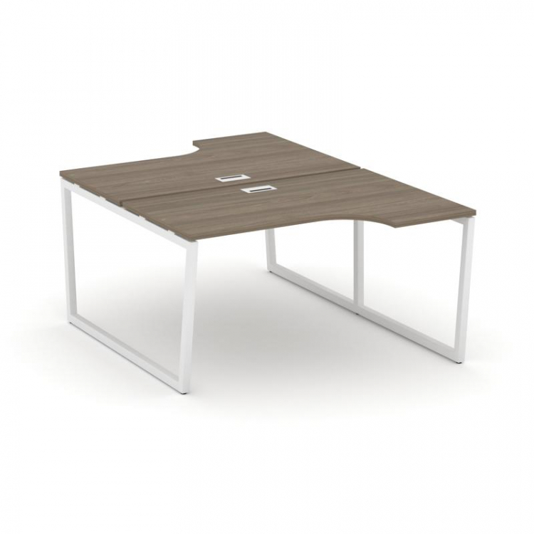 Style Project Рабочая станция эргоном. SN-4T2.DRPA-012 Вяз Благородный/Металл Белый/Заглушка Пластик