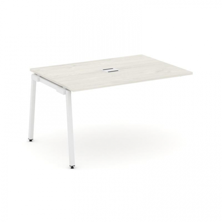 Style Project Проходной наб. элем. перег. стола SN-4A.NSPRG-003 Дуб Наварра/Металл Белый 1380*980*75