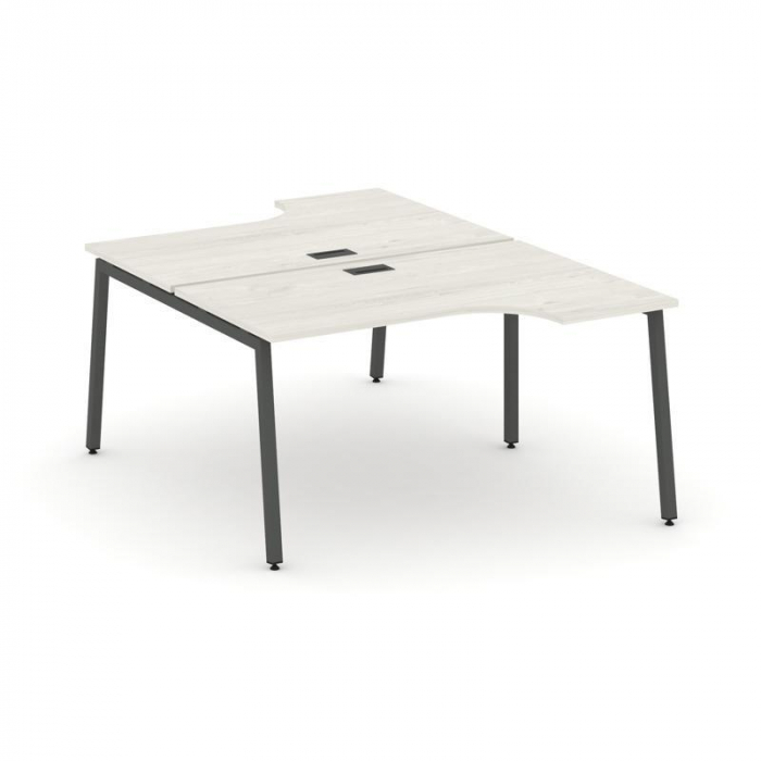 Style Project Рабочая станция эргоном. SN-4A.DRPA-001 Дуб Наварра/Металл Антрацит 1380*1232/1992*750