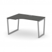 Style Project Стол рабочий эргоном. SN-4T2.SPA-002(L) Антрацит/Металл Серый/Заглушка Пластик Серебри