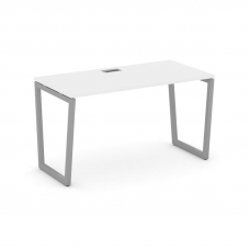 Style Project Стол письменный SN-4T2.SP-001 Белый/Металл Серый/Заглушка Пластик Серебро 980*600*750