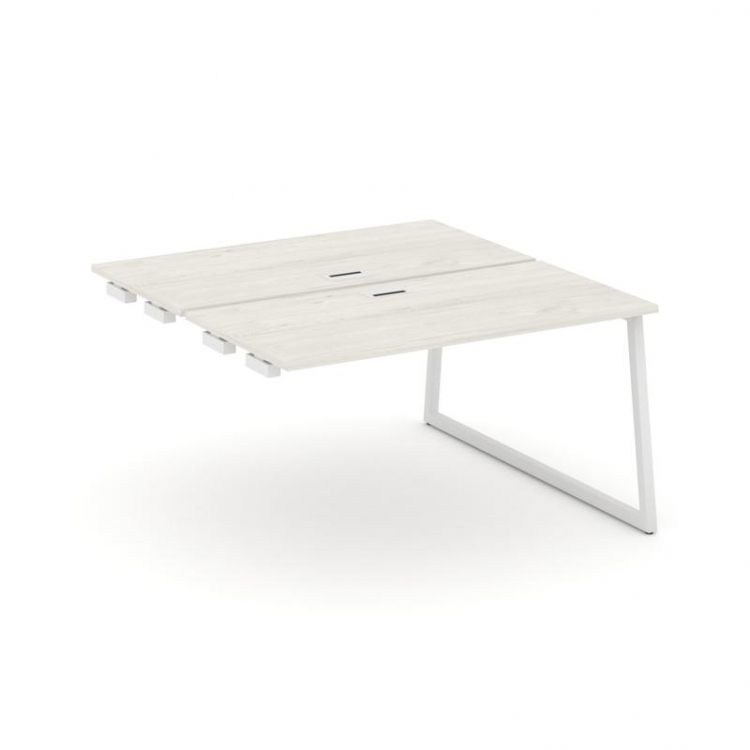 Style Project Стол-приставка к опор. элем. SN-4T1.DPRS-001 Дуб Наварра/Металл Белый/Заглушка Пластик