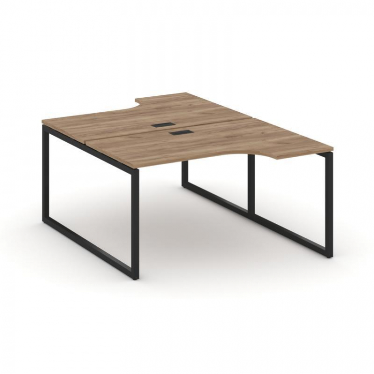 Style Project Рабочая станция эргоном. SN-4O.DRPA-022 Дуб Табак/Металл Черный 1580*1632/1992*750