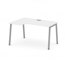 Style Project Стол рабочий эргоном. SN-4A.SPA-021(L) Белый/Металл Серый 1380*800/980*750