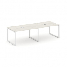 Style Project Стол переговорный SN-4O.SPRG-011 Дуб Наварра/Металл Белый 1960*980*750