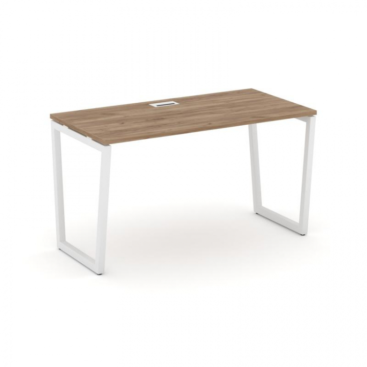 Style Project Стол письменный SN-4T2.SP-024 Дуб Табак/Металл Белый/Заглушка Пластик Белый 1580*800*7