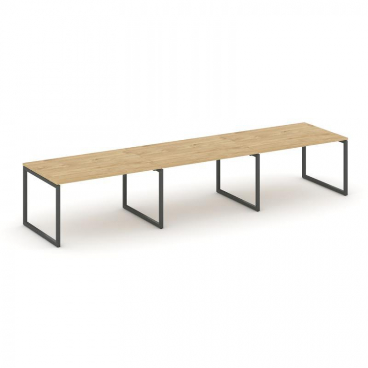 Style Project Стол переговорный SN-4O.SPRG-023.3 Тиквуд Светлый/Металл Антрацит 4410*980*750