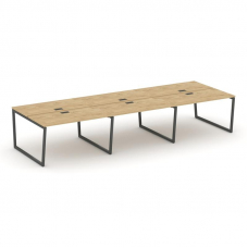 Style Project Рабочая станция 2-х сторон. SN-4T2.DRS-072 Тиквуд Светлый/Металл Антрацит/Заглушка Пла