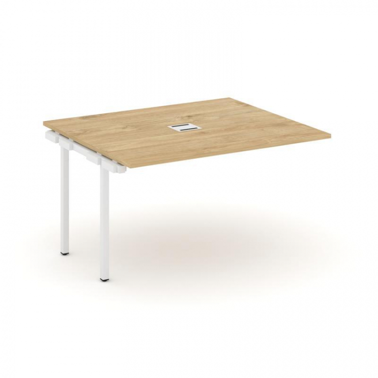 Style Project Проходной наб. элем. перег. стола SN-4P.NSPRG-033 Тиквуд Светлый/Металл Белый 1380*118