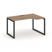 Style Project Стол рабочий эргоном. SN-4O.SPA-011(R) Дуб Табак/Металл Черный 1380*700/980*750