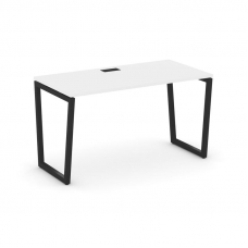 Style Project Стол письменный SN-4T2.SP-014 Белый/Металл Черный/Заглушка Пластик Черный 1580*700*750