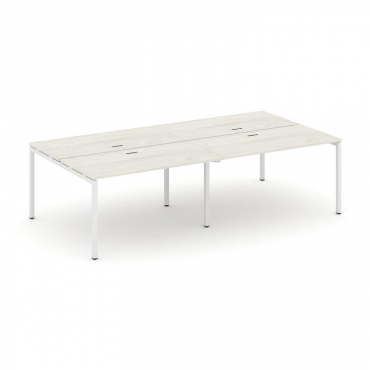 Style Project Рабочая станция 2-х сторон. SN-4P.DRS-044 Дуб Наварра/Металл Белый 3160*1432*750