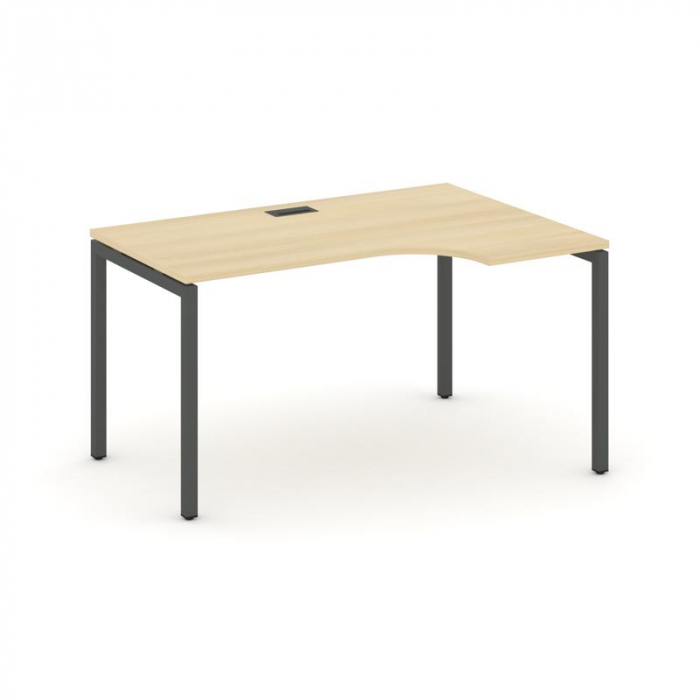 Style Project Стол рабочий эргоном. SN-4P.SPA-001(R) Акация Лорка/Металл Антрацит 1380*600/980*750