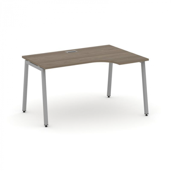 Style Project Стол рабочий эргоном. SN-4A.SPA-021(R) Вяз Благородный/Металл Серый 1380*800/980*750