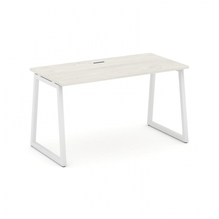Style Project Стол письменный SN-4T1.SP-024 Дуб Наварра/Металл Белый/Заглушка Пластик Белый 1580*800